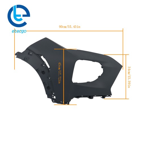 Cubierta de parachoques lateral derecha del pasajero delantero plástico para Chevy Trailblazer 2021-2022 - Imagen 2 de 15