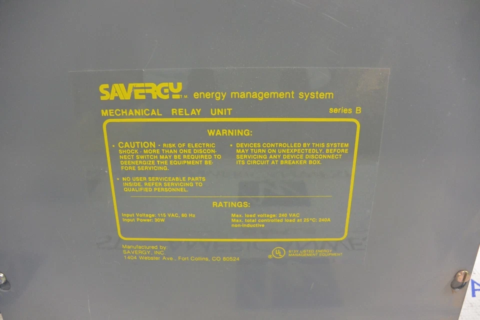 Unidad de relé mecánico sistema de gestión de energía SAVERGY SC112 0P80P Foto 2 de 4