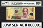 Vietnam Polymer 10000 Dong Ho Chi Minh LOW Serial SH18 000001 GEM UNC PMG 66 EPQ