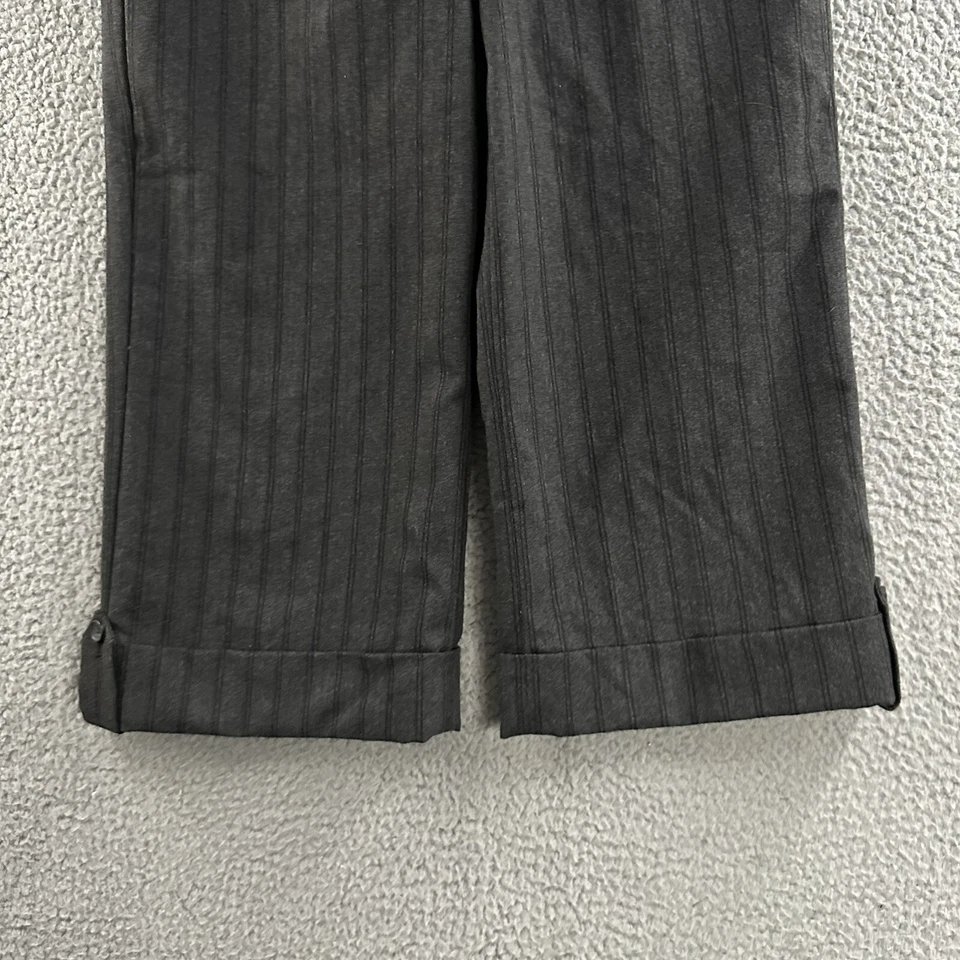 Pantalones Express Mujer Gris Talla 4 Editor Pierna Ancha Recortados Poliéster Mezcla Lana Foto 3 de 4