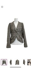 Autres Filles Brown Plaid Single Button Blazer