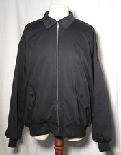 Black Harrington Bomber Jacket - Tartan Lining - Made in England - Size XL/2XL