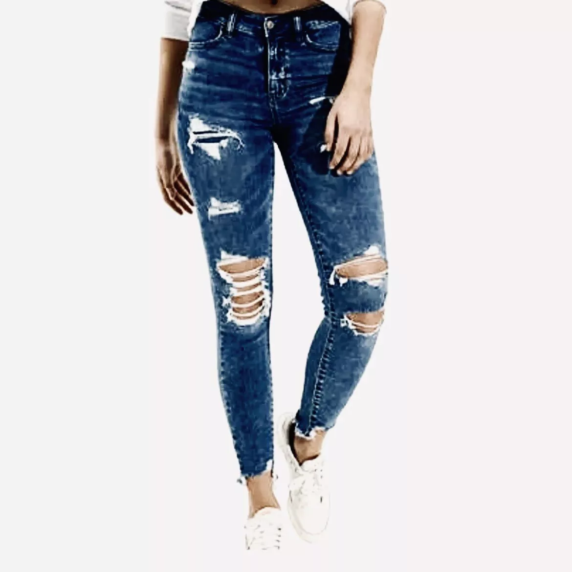 AMERICAN EAGLE black distressed Jeggings  American eagle jeggings,  American eagle, Jeggings