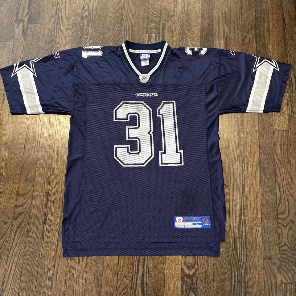 Camiseta deportiva grande de los Dallas Cowboys para hombre Roy Williams Reebok azul Foto 3 de 4