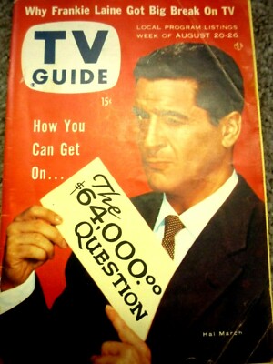 Hal March TV GUIDE 1955 Lake Ontario Edition