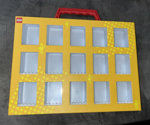 LEGO Minifigure Collector's Box - Box only; Yellow Minifigure Tote Case W Handle