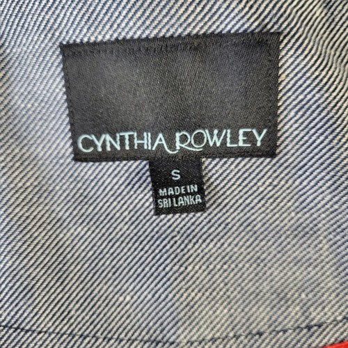 Cynthia Rowley Cropped One Button Blazer Linen/Cotton 3/4 Sleeve Size Small Navy - Picture 13 of 15
