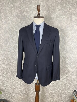 Hackett London Dark Blue Wool Zero Gravity Unlined Summer Blazer Jacket 40 EU 50