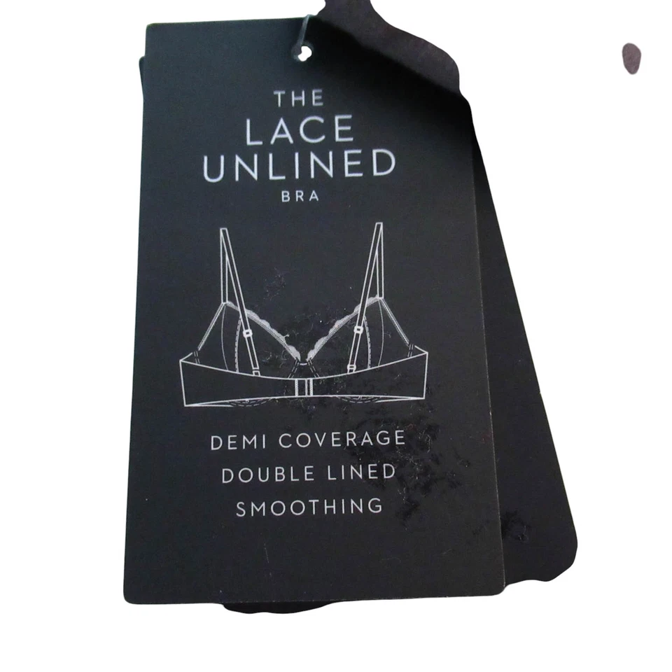 Sujetador Demi de Encaje Sin Forro 36DDD Cobertura Moca Doble Forrado Correa Ajustable NUEVO Foto 3 de 4