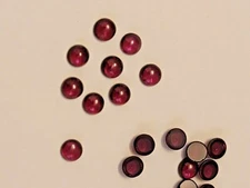 100 Natural Garnet Cabochons 5 MM Round Very Good Cut & Polish