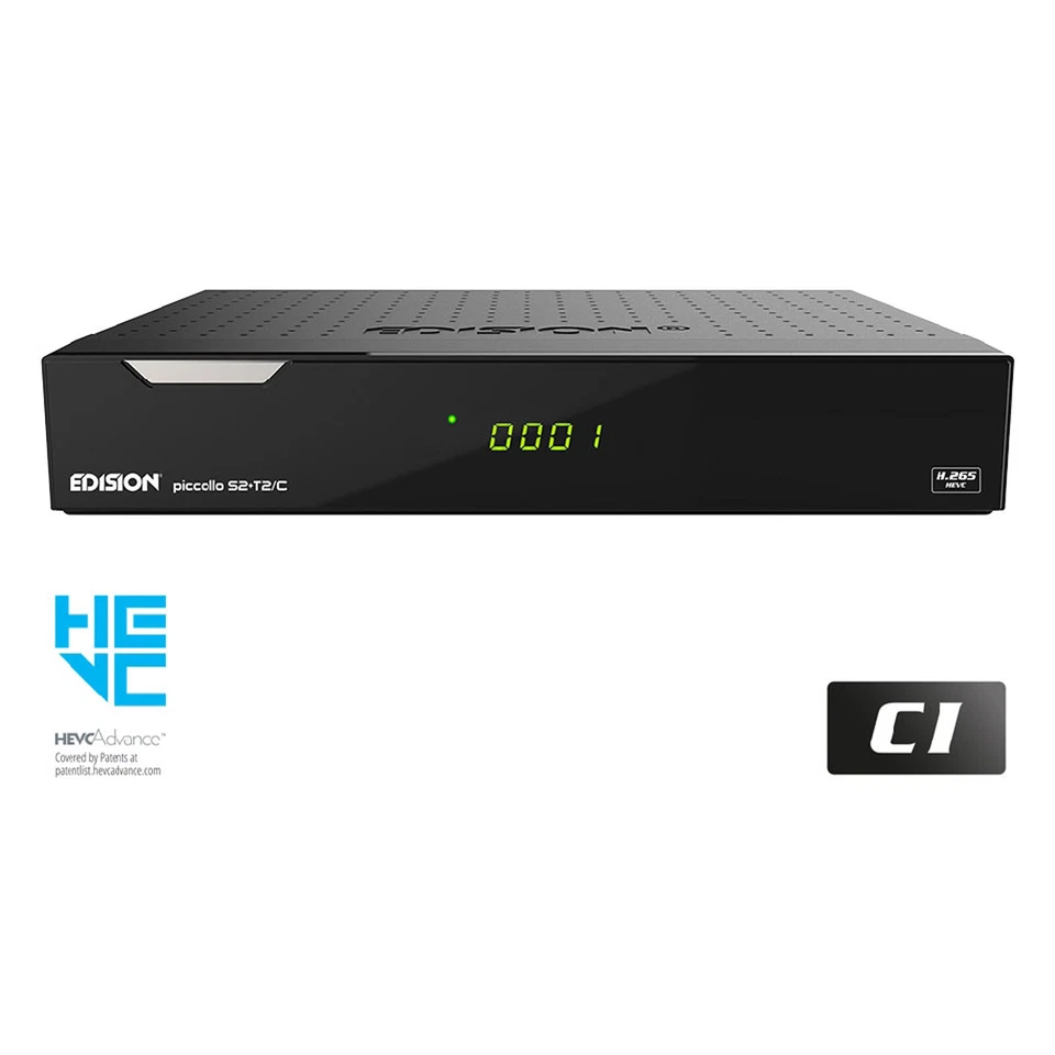 Sat Receiver Edision Piccollo DVB-S2/T2/C HD HDTV 3in1 Plus CI IPTV Argus Combo - Bild 2 von 4