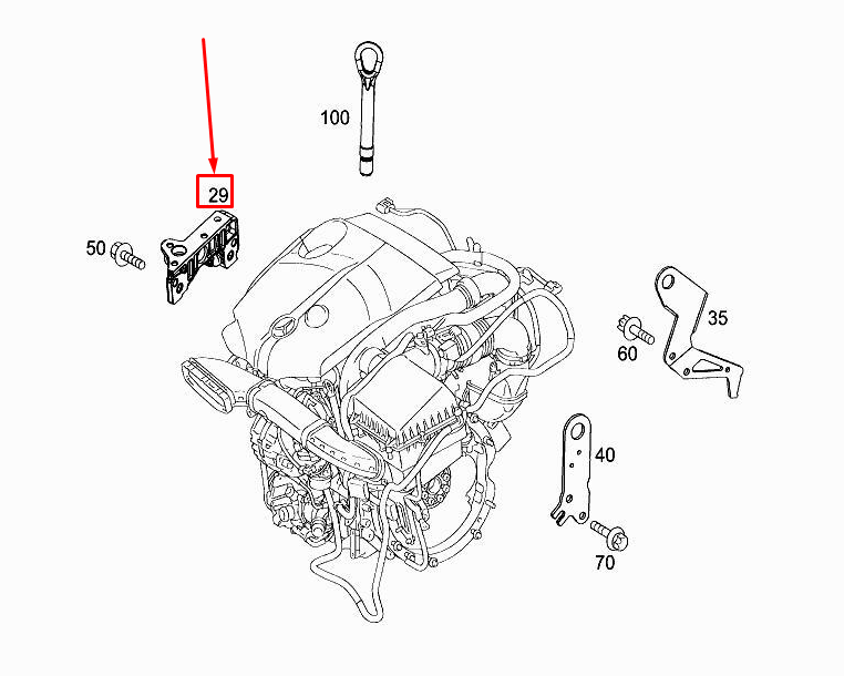 MERCEDES-BENZ GLA X156 Engine Carrier A6512200607