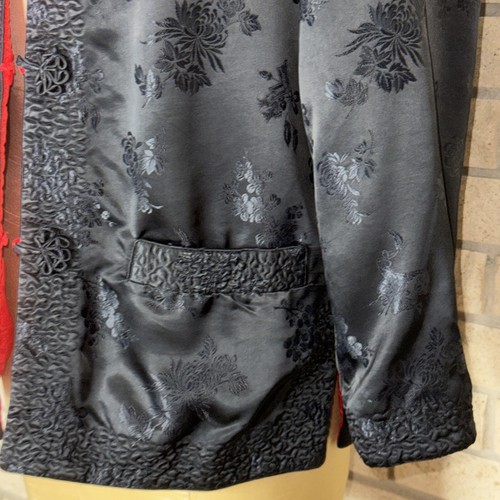 Vintage Woman’s Handmade Black & Red Silk Reversible Evening Jacket W/Pockets - Picture 16 of 23