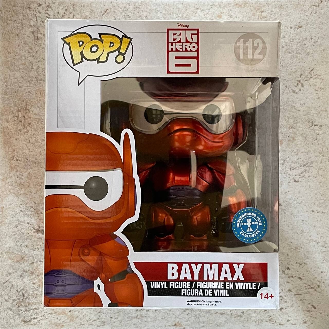 Baymax 112 Underground Toys Exclusive Metallic - Funko Pop