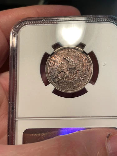 (#101682) Seated Liberty Quarter:  NGC AU 53.  Arrows & Rays!  (See video!)