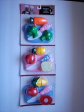 Kitchen Play Set Fruit and Vegetables Food for Pretend Cutting Cooking Fun Toy