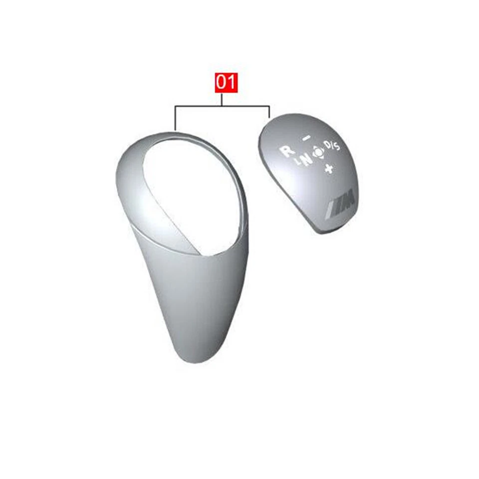 &+ M Carbon Fibre Gear Shift Knob Panel Sticker 61312343709 for BMW M5 M6 M3 M4 Foto 4 de 4