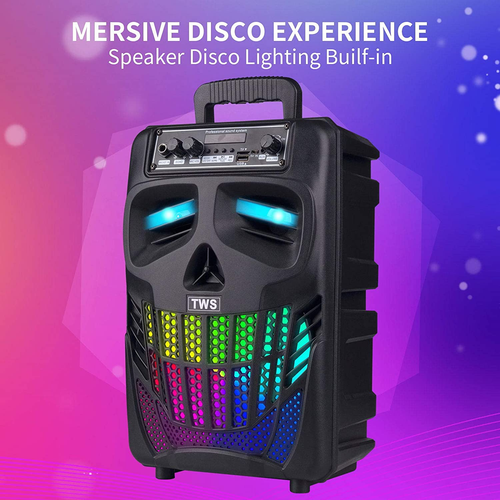 Portable Bluetooth Speaker Subwoofer Karaoke Party System Heavy Bass Mic AUX FM - Picture 4 of 12