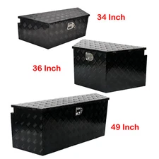 34'' 36'' 49'' Aluminum Trailer Tongue Tool Box Pickup Truck Bed Storage Toolbox