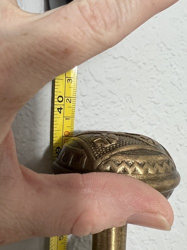 Carved Diamond Willow Wood Cane With Doorknob Handle - Picture 5 of 5