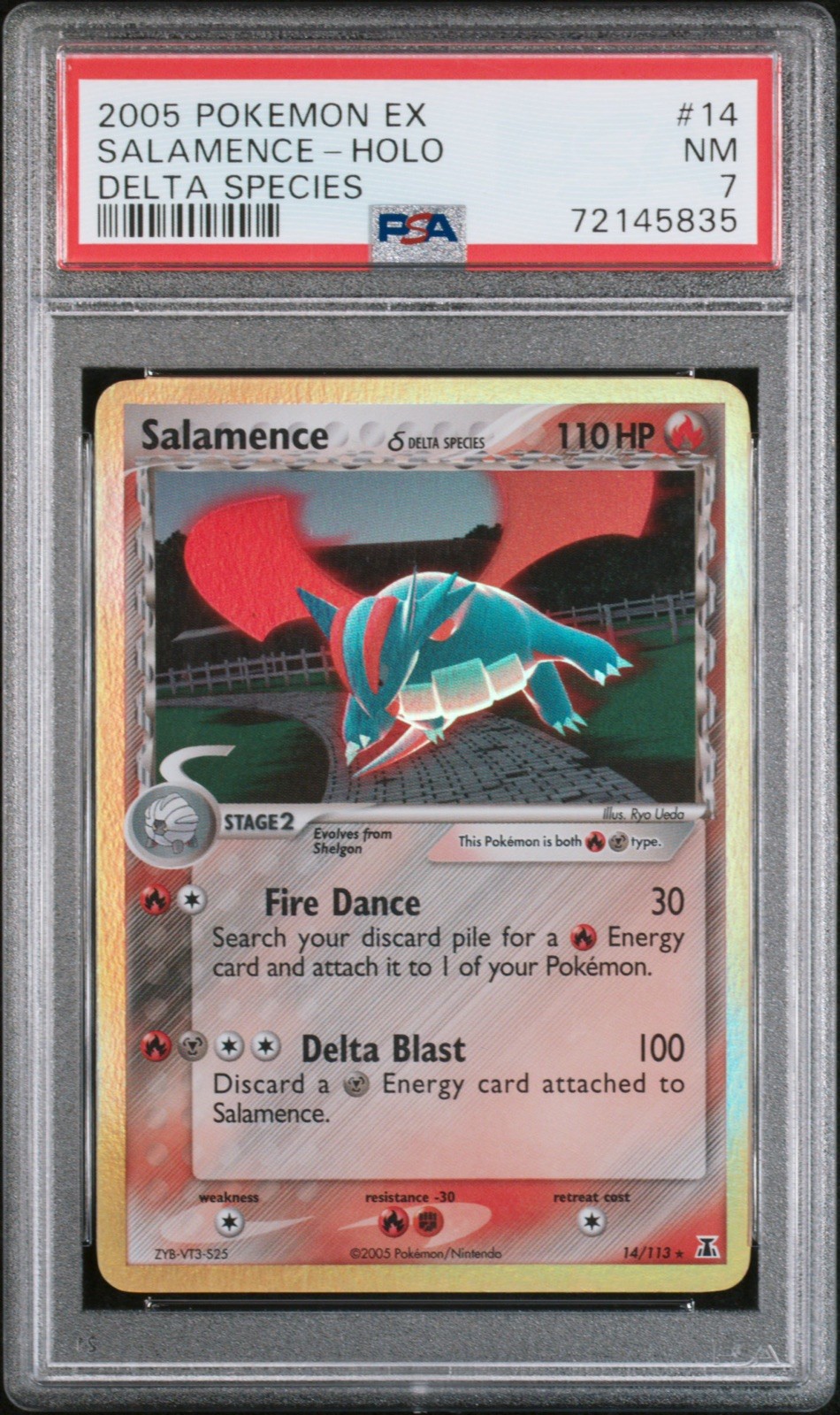 Pokémon TCG PSA 7 Salamence EX Delta Species 14/113 Holo