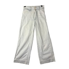 Faherty  Wide-Leg Light Wash Jeans - Pale Blu...