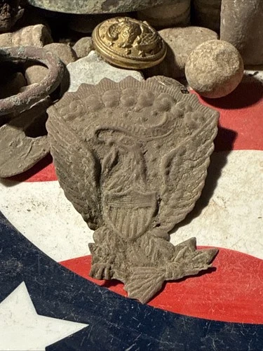 Dug Civil War 💥 🇺🇸 💣  Jeff Davis Hat Pin Insignia