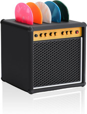 Guitar Pick Holder Box Amp Style with 5 Celluloid Picks for Music Enthusiasts
