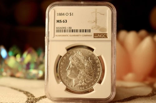 1884 Morgan Dollar New Orleans MS 63 NGC Silver $1 Coin
