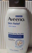 Aveeno Skin Relief Body Wash, Soothes Itchy, Dry Skin, 12 Oz Fragance Free