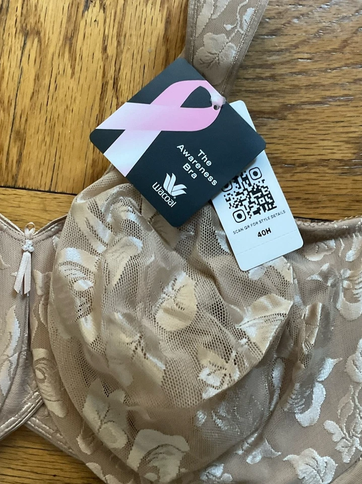 Sutiã 40H - Sem Costura Underwire por Wacoal; CONSCIÊNCIA, Brinde, Novo - Imagem 2 de 4