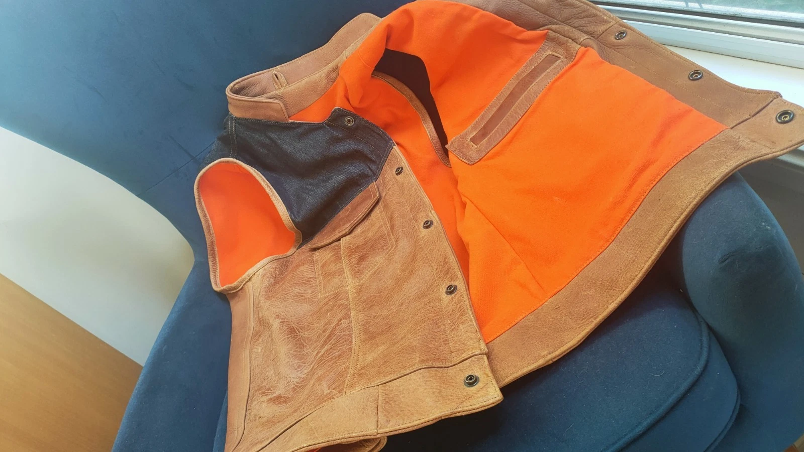 Grifter Masterson leather motorcycle vest - product detail image 4