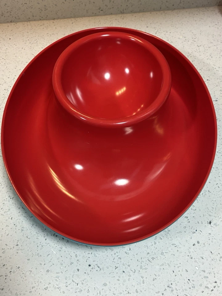 CHIP AND DIP MELAMINA? CONTENEDOR DE COMIDA RETRO UMBRA MICHELLE IVANKOVIC 15 X 11 Foto 2 de 4