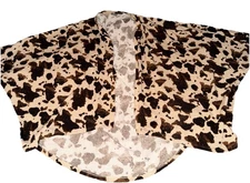 Women’s Pixi + Ivy Cardigan Cheetah Print, One Size No Tag, Short Sleeve Flowy