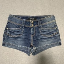 Rewash Blue Denim Shorts Women s Size 5 Cuffed Raw Hem