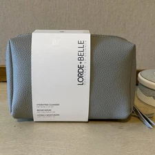 Lorde+Belle Skin Care Set. Travel Bag, Cleanser, Repair Serum And Moisturizer