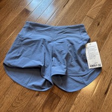 Lululemon Speed Up High-Rise Lined Short 4" Run Train Gym Oasis Blue Size 4