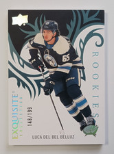 2024-25 Exquisite Hockey Luca Del Bel Bellez Rookies /199 Columbus Blue Jackets