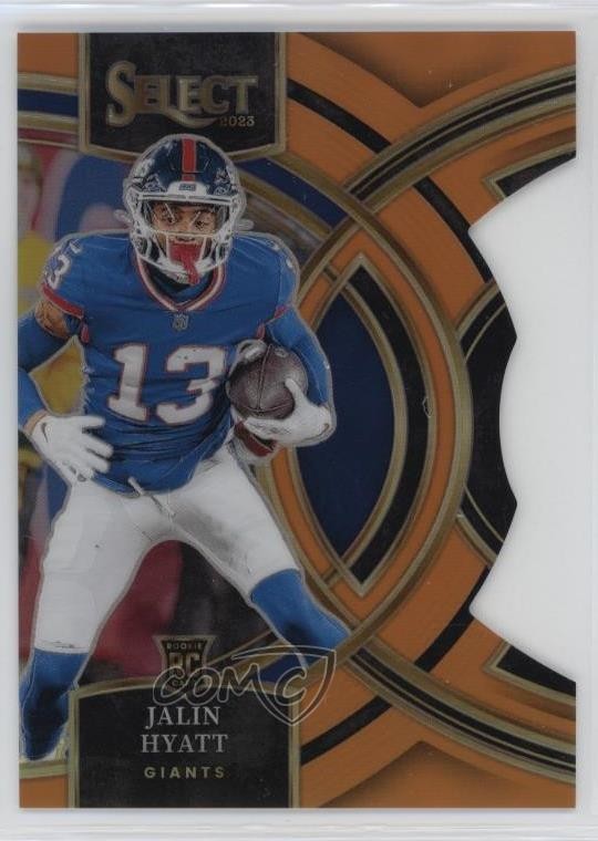 2023 Panini Select Premier Level Orange Prizm Die-Cut /399 Jalin Hyatt #173 1hr4