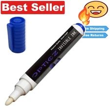 Permanent Blue Invisible Ink Marker - Glows Bright in Blacklight, 3mm Tip