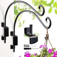 Swivel Bird Feeder Hanger Hook: Swivel Hanging Plant Bracket Outdoor - Wall M...