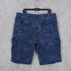 Raw Blue  Men Size 40 Shorts Blue Camo Canvas Cargos Natural Fit Allagash — photo 2