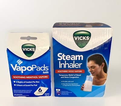 New- Vicks  Steam Inhaler V1300N And 6 Vapopad Refills VSP-19