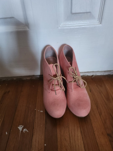 Womens Pink Wedges - Picture 1 of 4