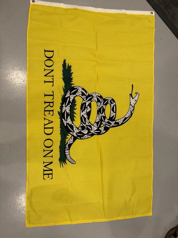 Yellow Gadsden "Don't Tread on Me" Snake Flag with Grommets - Yellow