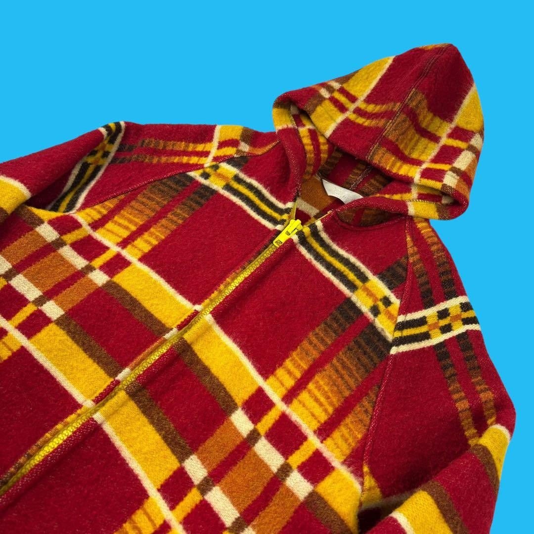 Woolrich 70s Native Pattern Wool Nylon Blanket Pa… - image 5