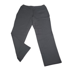 Belle by Kim Gravel Ponte Knit Straight Leg Pants Petite Sz 12P Black w Pockets