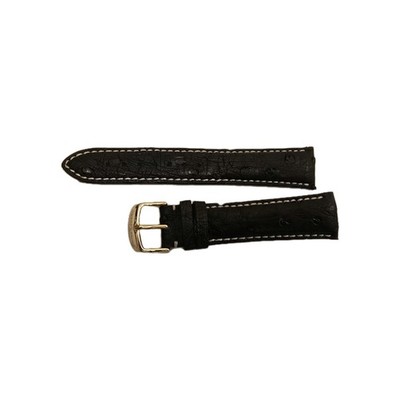 Swiss Legend Genuine Ostrich Watch Strap Band Black 21mm