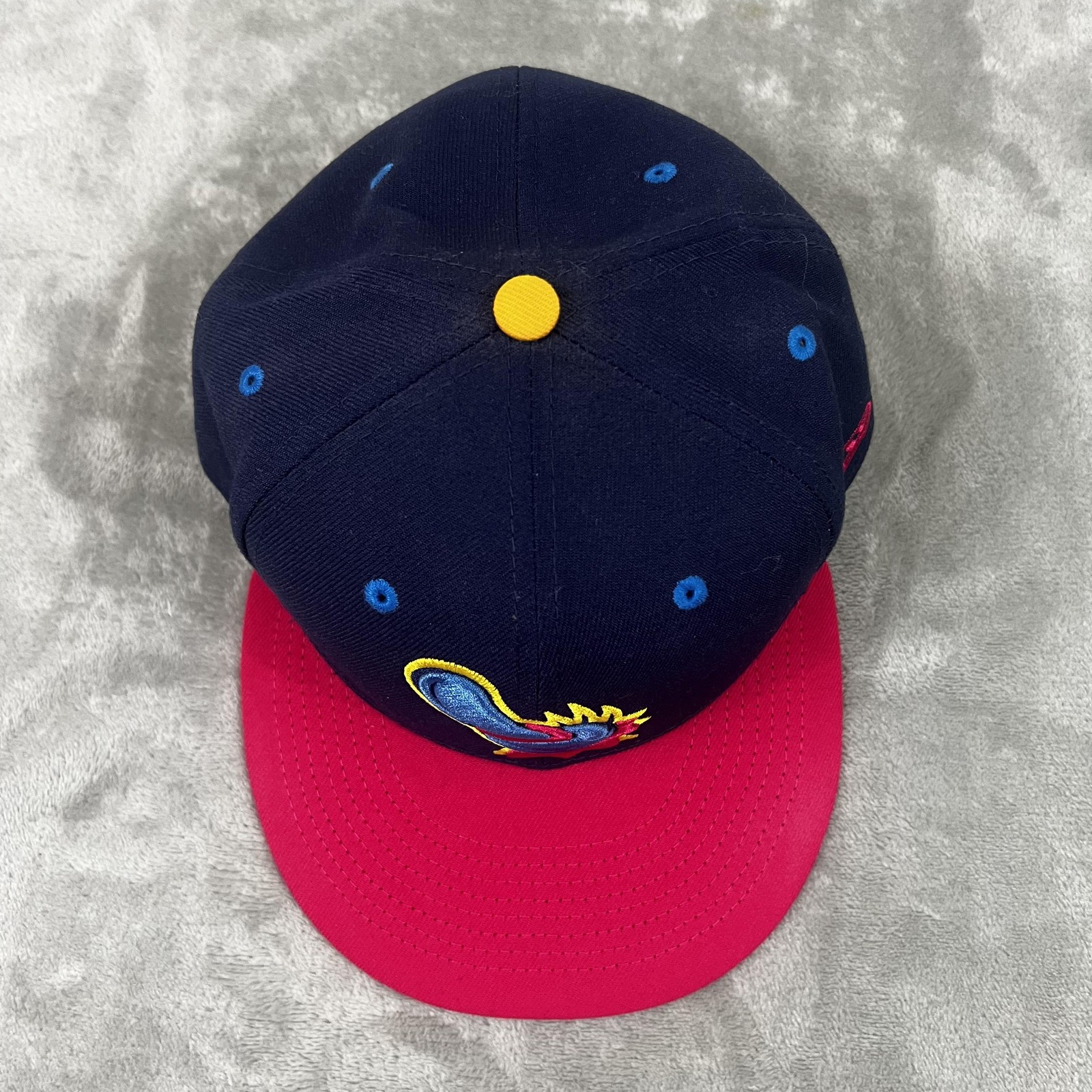 San Antonio Missions Flying Chanclas Fitted Mens 7 5/8 Navy Pink New Era 59FIFTY