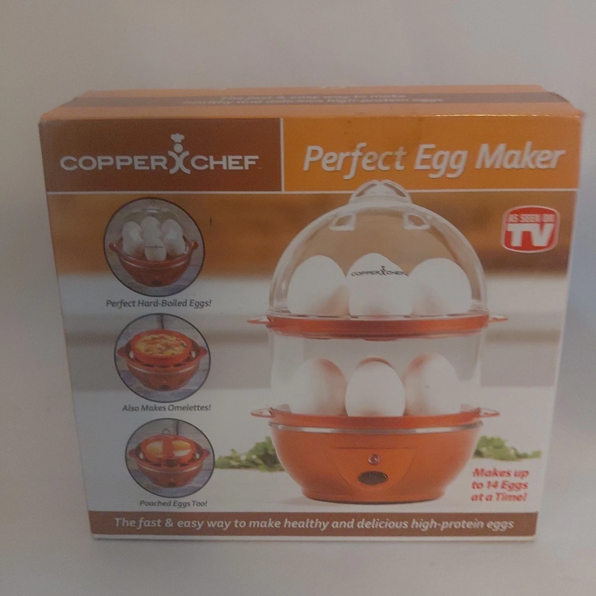 Copper Chef Egg Maker Perfect Precise & Effortless Automatic 14 Egg Capacity